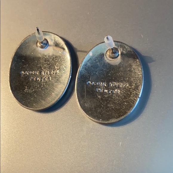 Vintage Kirk Stieff Pewter Earrings - Picture 5 of 6